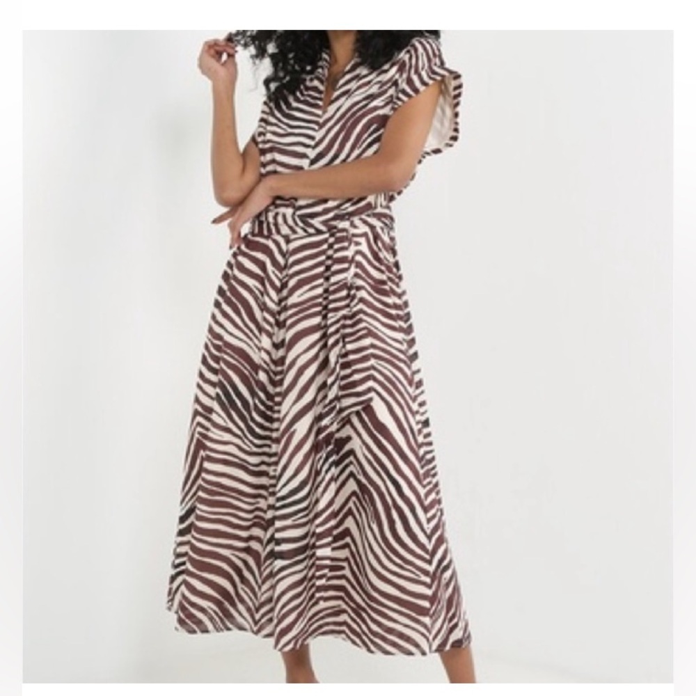 Banana Republic Factory Tie-waist Midi Shirtdress M